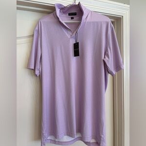 Peter Millar Van Alen Geo Lavender Performance Polo Shirt